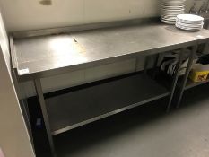 2-tier Stainless Steel Preparation Table with Splashback 1500 x 700 x 880mm