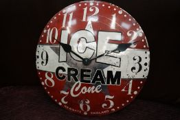 Newgate 'Ice Cream Cone' Wall Clock 500mm dia, Decoration Only