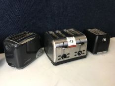 3no. Various Domestic Toasters