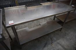 2-Tier Stainless Steel Prep Table 1600 x 860 x 600mm