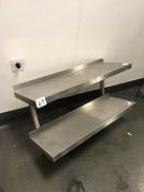 Stainless Steel Twin Height Shelving Unit, 900 x 300mm