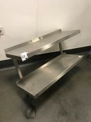 Stainless Steel Twin Height Shelving Unit, 900 x 300mm