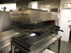 Stainless Steel Salamander Grill with 6 Adjustable Height Functionalities, 400 x 760 x 430mm & 2-