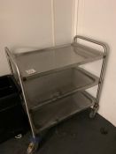 Stainless Steel 3-Tier Catering Trolley, 800 x 900 x 500mm