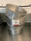 4no. Metal Pastry Tins with Lift Out Bottoms, 250mm dia