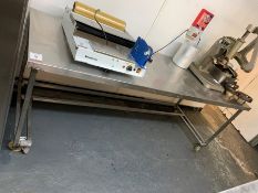 Stainless Steel Mobile Preparation Table, 2250 x 810 x 850mm