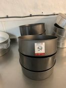 6no. Metal Pastry Tins with Lift Out Bottoms, 300mm dia