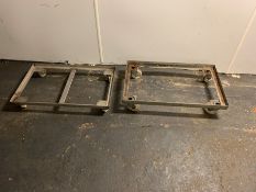 2no. Metal Tray Trolleys as Illustrated