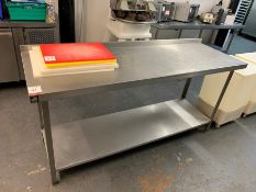 Parry Stainless Steel Preparation Table with Upstand, 1800 x 600 x 850(h)mm