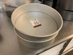 2no. Metal Pastry Tins with Lift Out Bottoms, 300mm dia