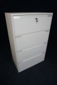 4-Drawer White Steel Drawer Unit 800 x 1270 x 470mm