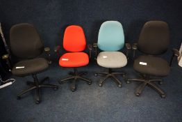 4no. Various Mobile Office Armchairs