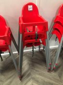 3no. Plastic Stacking High Chairs. Collection Strictly 09:30 - 15:30 Tuesday 24 March