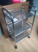 Mobile Stainless Steel 3-Tier Trolley