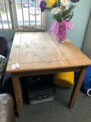 Timber Dining Table as Lotted. Collection Strictly 09:30 - 15:30 Tuesday 24 March