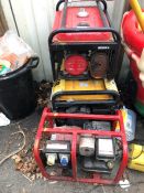 Three Generators as Lotted, Untested. Collection Strictly 09:30 - 15:30 Tuesday 24 March