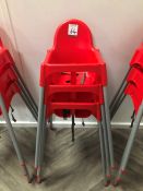 3no. Plastic Stacking High Chairs. Collection Strictly 09:30 - 15:30 Tuesday 24 March