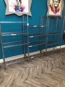 Three Shelving Units as Lotted. Collection Strictly 09:30 - 15:30 Tuesday 24 March