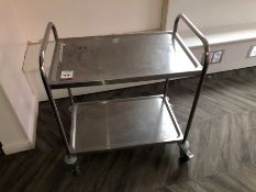 Two Tier Stainless Steel Trolley as Lotted. Collection Strictly 09:30 - 15:30 Tuesday 24 March