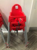 3no. Plastic Stacking High Chairs. Collection Strictly 09:30 - 15:30 Tuesday 24 March