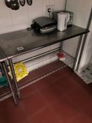 Two Tier Stainless Steel Prep Table 1240mm wide. Collection Strictly 09:30 - 15:30 Tuesday 24 March