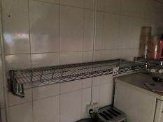 Three Stainless Steel Wall Hung Shelves 1200 x 400 mm. Collection Strictly 09:30 - 15:30 Tuesday