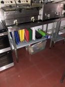 Two Tier Stainless Steel Prep Table 1200mm wide. Collection Strictly 09:30 - 15:30 Tuesday 24 March