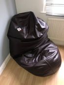 Jumbo Size Leather Bean bag as Lotted . Collection Strictly 09:30 - 15:30 Tuesday 24 March