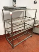 Stainless Steel 4-Tier Shelving Unit, 590 x 1160 x 1340mm as Lotted
