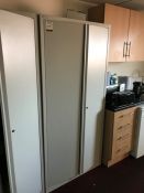 Double Door Metal Filing Cabinet & Contents as Lotted