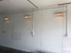 3no. Wall Mounted Halogen Heaters