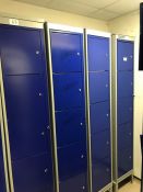 8no. Blue & Grey Lockers on Stilts as Lotted