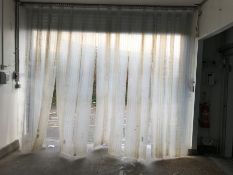 16no. PVC Door Curtains & Stainless Steel Rail to Fit Doorway 3270mm Wide
