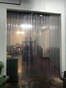 18no. PVC Door Curtains & Stainless Steel Rail to Fit Doorway 2055mm Wide