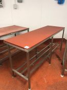 Stainless Steel Framed Brown Cutting Table 610 x 1830mm