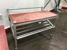 Aluminium Framed, Poly Topped Brown Cutting Table, 920 x 1500mm