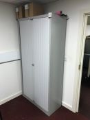 Metal Tambour Fronted Stationary Cupboard