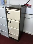 Silverline Brown & Cream 4-drawer Filing Cabinet