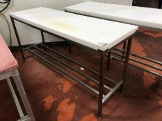 Stainless Steel Framed White Cutting Table, 610 x 1825mm