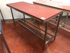 Stainless Steel Framed Brown Cutting Table, 610 x 1520mm