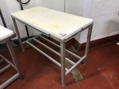 Aluminium Framed White Cutting Table, 595 x 1190mm