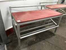 Aluminium Framed,Poly Topped Brown Cutting Table, 920 x 1500mm