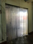 13no. PVC Door Curtains & Stainless Steel Rail to Fit Doorway 2500 x 2700mm
