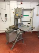 AEW 400M Alloy Cased Vertical Butchery Bandsaw, 415 Volts, Serial Number: LHS345597