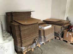 3no. Pallets of Cardboard Boxes as Lotted