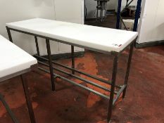 Stainless Steel Framed White Cutting Table, 610 x 1825mm