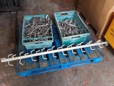 Quantity of Stainless Steel Hooks an Aluminium Hook as Lotted