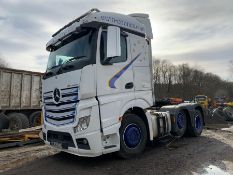 2013 Mercedes Actros 2545 6x2 Mid Lift Tractor Unit, vrm WU63 ZTY, 770,221km, Air Kit, Catwalks,