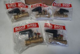 5no. Unused Boss Venturi 25mm Commissioning Valves