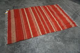 Red Striped Interior Floor Rug 1200 x 1800mm